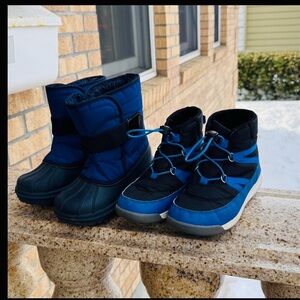 Great condition 2 childrens place navy blue snow boots boys girls sz 12 sz 13